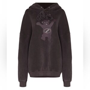 Dark Gray Hoodie with Bear Graphic